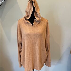Como Vintage Tan hooded shirt large